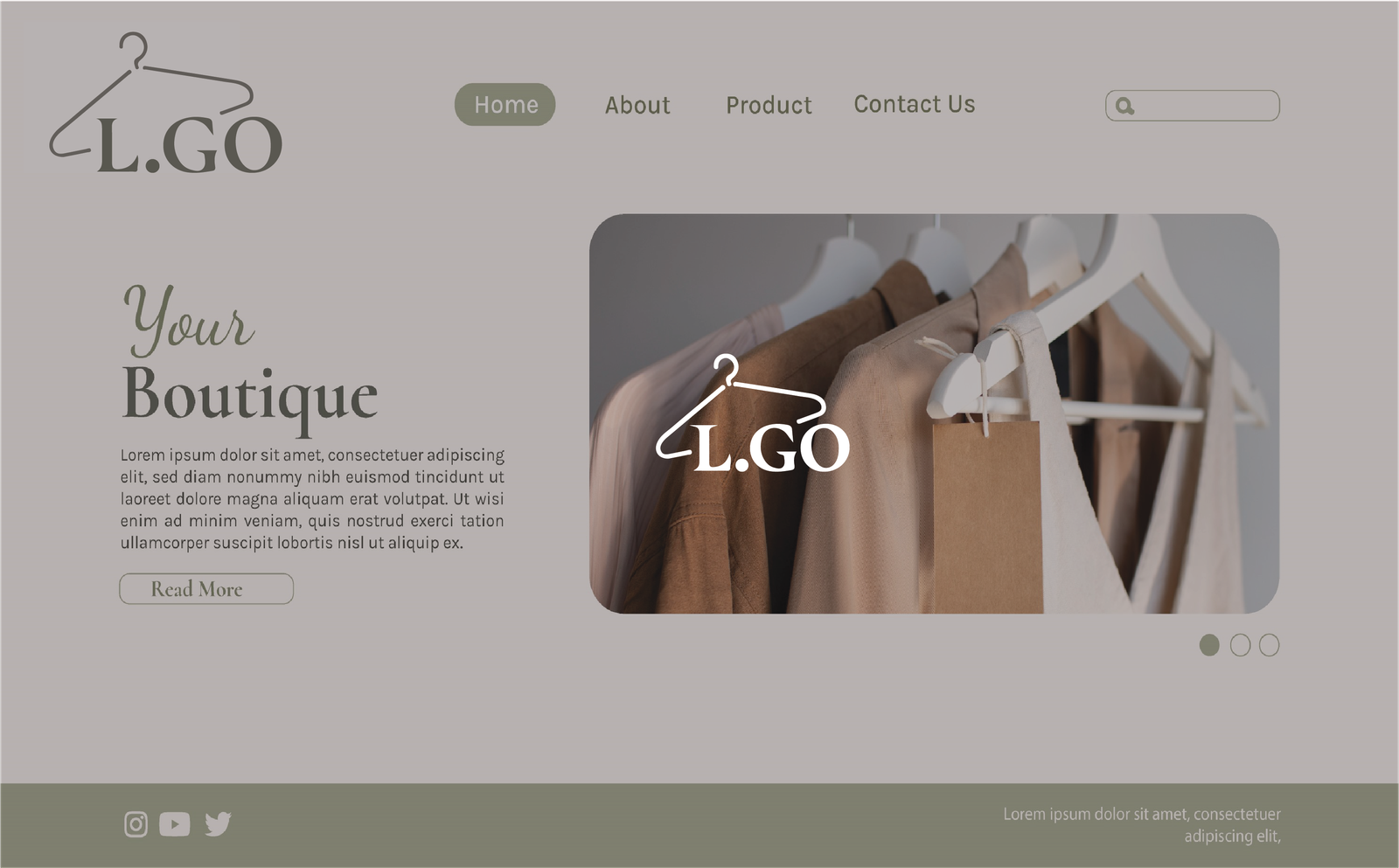 Boutique Website design